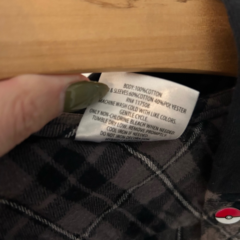 Pokemon Black and Gray Checkered Hoodie - Picture 6 of 6